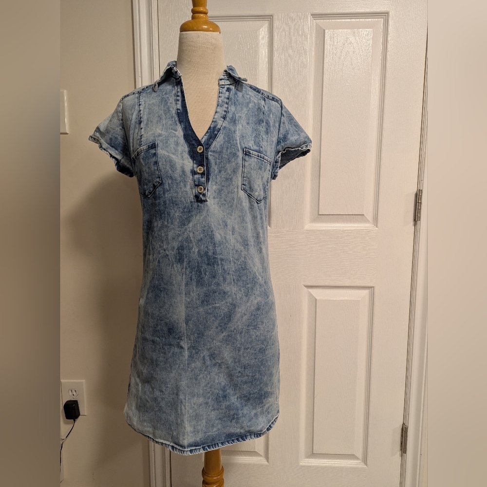 Stylish Blue Denim Mini Dress